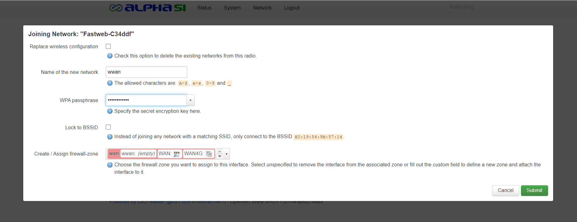 Schema router front